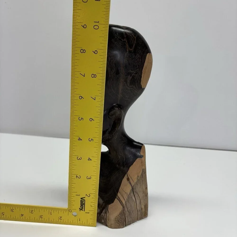 VTG. Original Kenyan Hand Carved African Male Bust Head‎ Wood - Picture 13 of 13